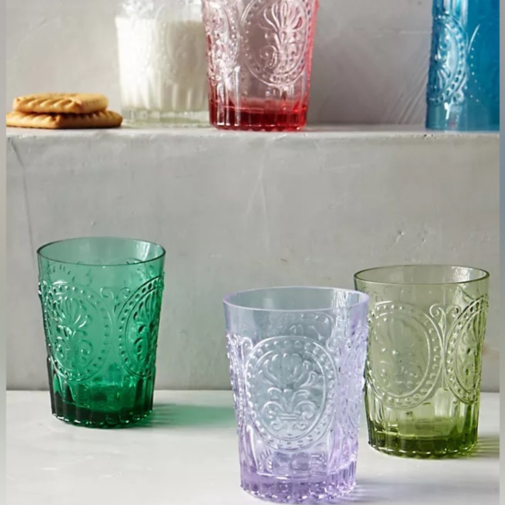 Fleur-De-Lys Juice Glasses (5x juice, 4x tumbler)